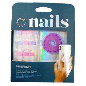Popsocket Nails Phone Grip Matching Kit Neon Coast Pink Purple 804574 Set Mani